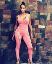 Load image into Gallery viewer, Lace Up Leg Jumpsuit