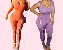 Load image into Gallery viewer, Lace Up Leg Jumpsuit