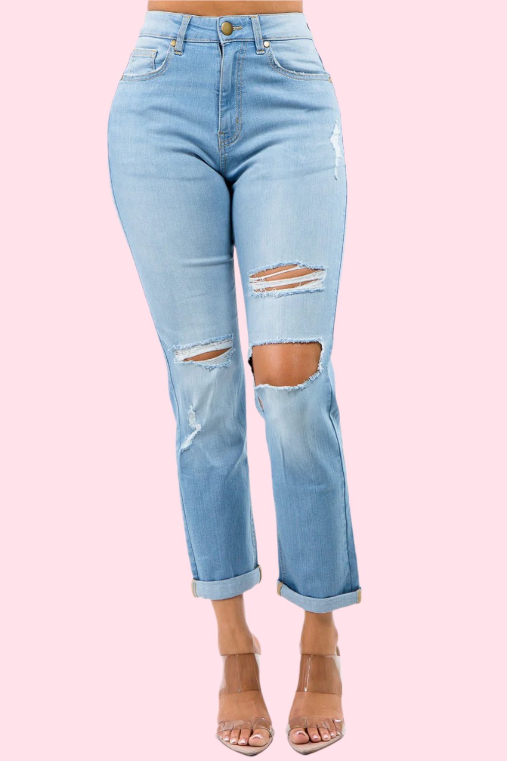 High Rise Boyfriend Jeans
