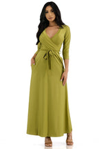 GREEN MAXI DRESS - PLUS SIZE