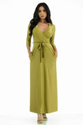 GREEN MAXI DRESS - PLUS SIZE