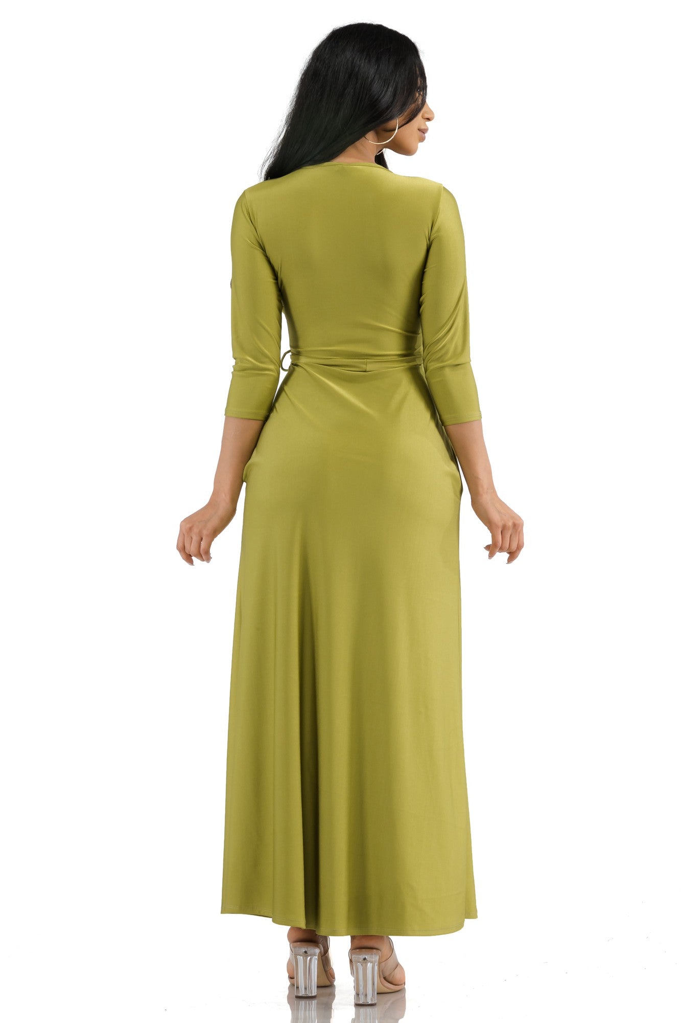 GREEN MAXI DRESS - PLUS SIZE
