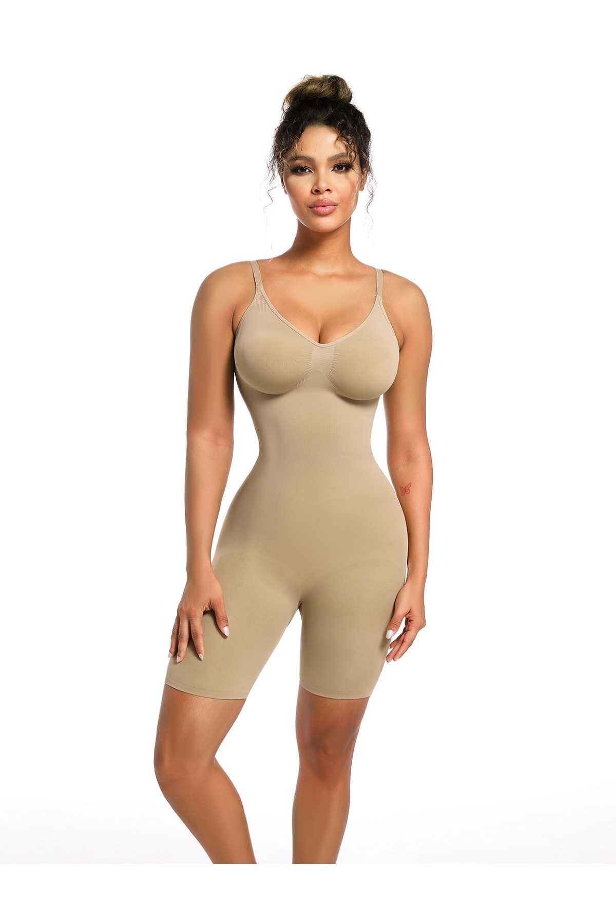 Seamless Mid Thigh Bodysuit- 9266