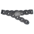 Artisan Flower Oval Buckle Oval Disc Hip Belt
