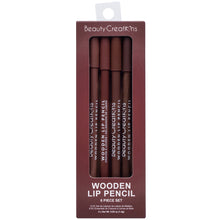 Load image into Gallery viewer, BEAUTY CREATIONS WOODEN LIP PENCIL 6 PCS SET
