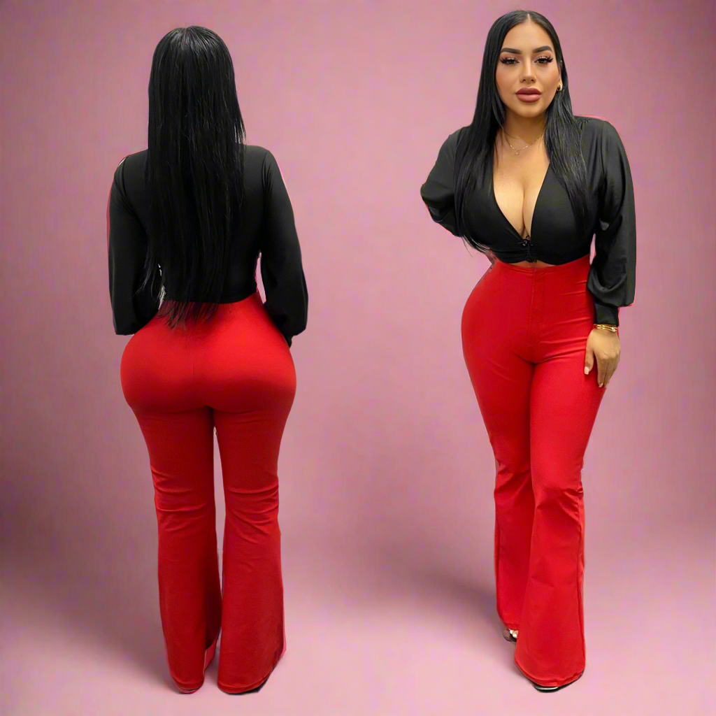 Luxor Curvy Colombian  Shaping Leggings  Flare Leg