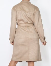 Rocio Suede Long Coat