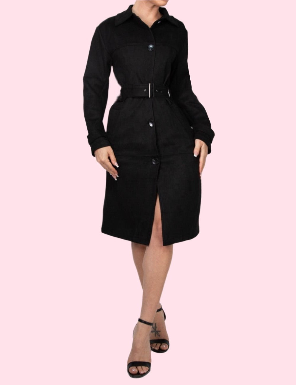 Rocio Suede Long Coat