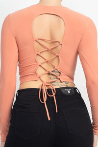 Lace-Up  Crop Top