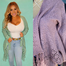 Load image into Gallery viewer, Knit Cardigan color Lavender
