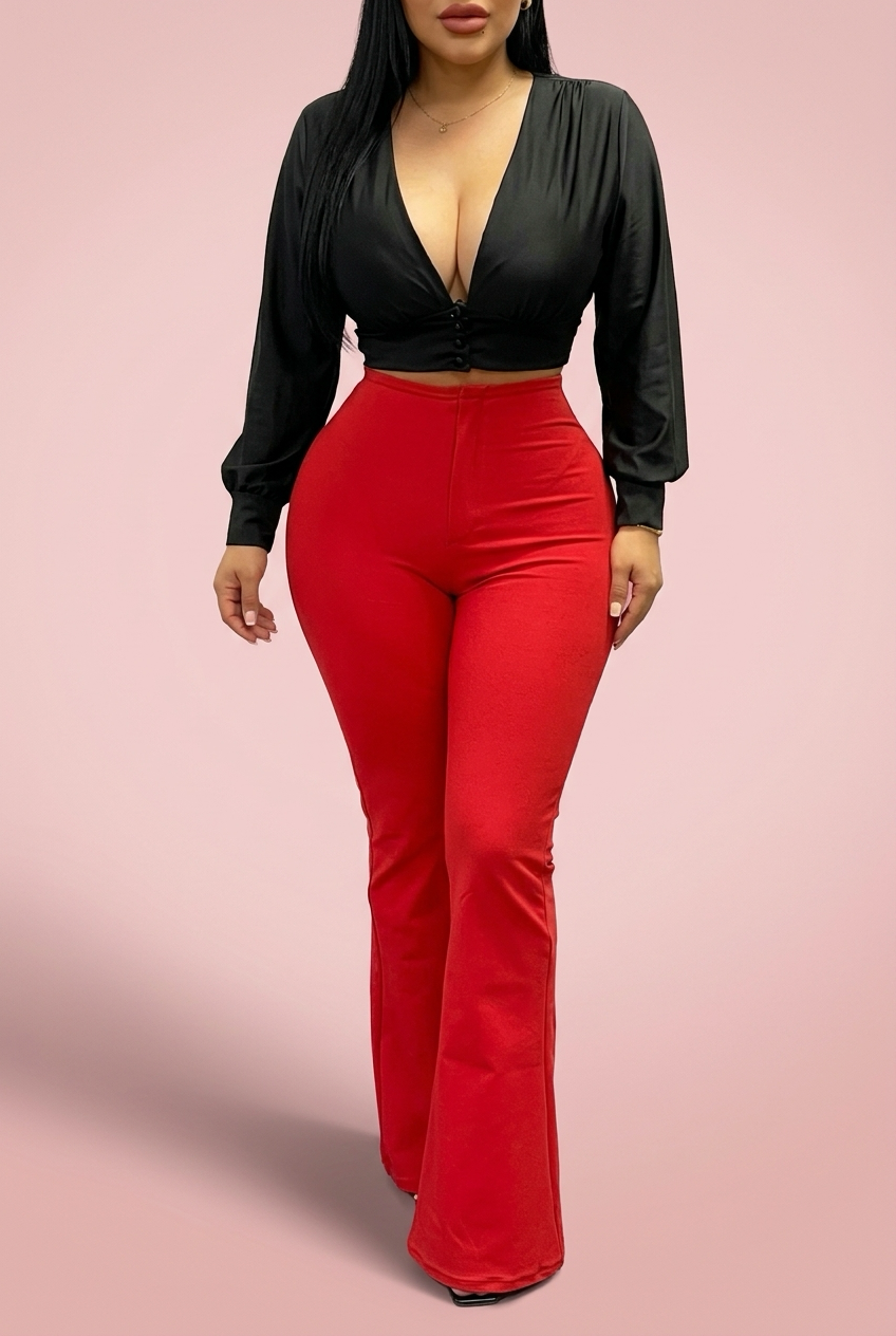 Luxor Curvy Colombian  Shaping Leggings  Flare Leg