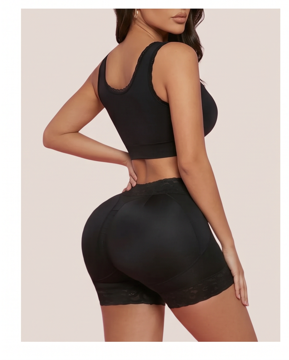 Silky Diamante  Seamless  Faja  (Shorter Leg)