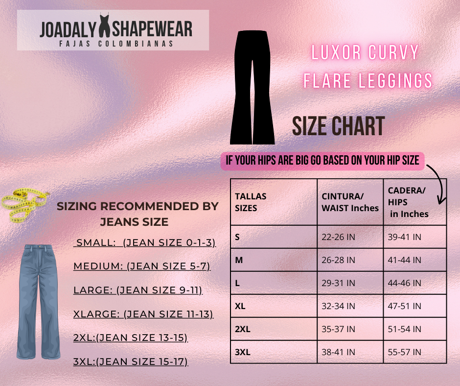Luxor Curvy Colombian  Shaping Leggings  Flare Leg
