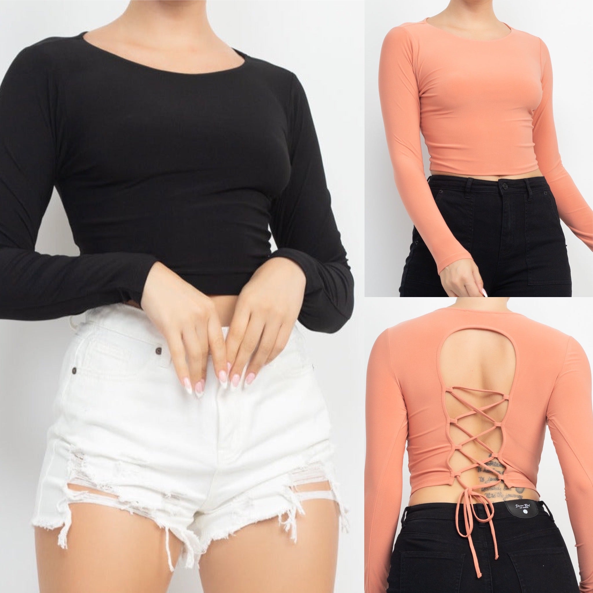 Lace-Up  Crop Top