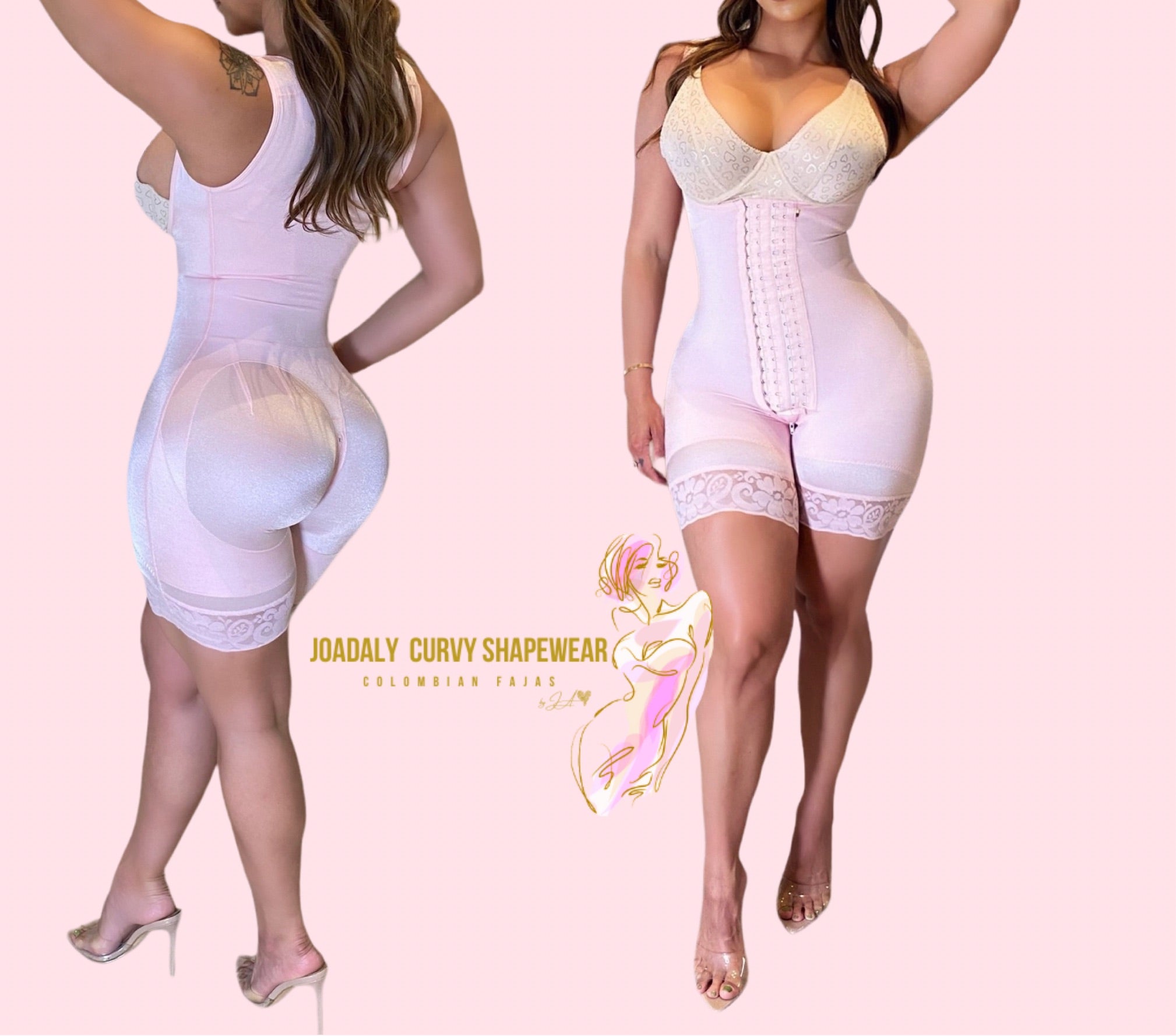 "RELOJ DE  ARENA" HOURGLASS MERMAID  Faja/Shaper- (Custom) PINK- Stage 2-3 or Daily wear