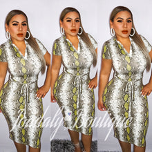 Load image into Gallery viewer, Neon Snake Dress
