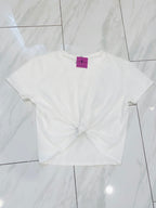 TIE CROP TOP - WHITE