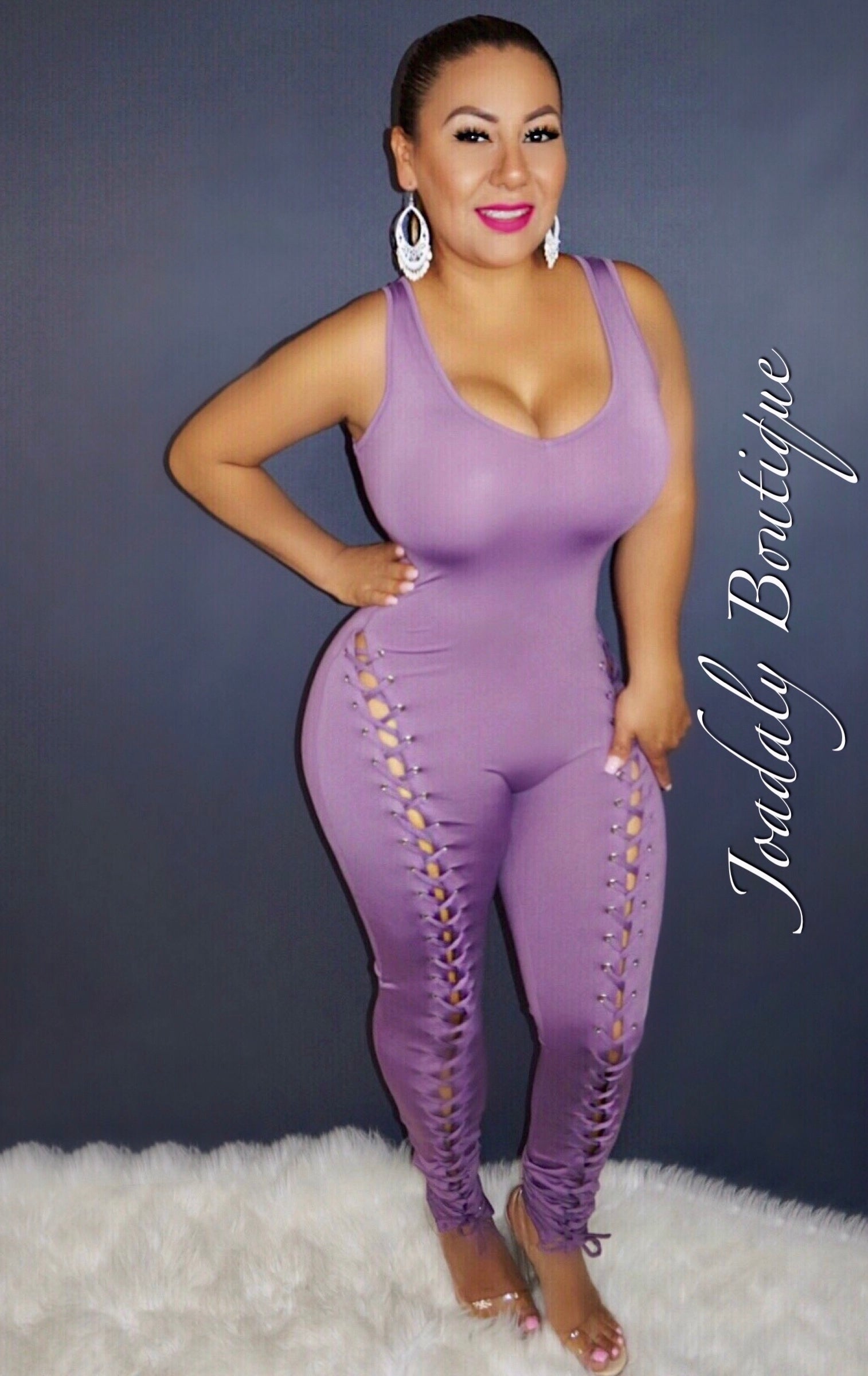 Lace Up Leg Jumpsuit
