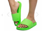 TRENDY NEON GREEN SANDALS