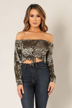 SUZZY VELVET CROP TOP
