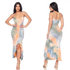 Tie Dye  Dress Coral