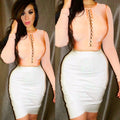 Crystal White Bandage Skirt
