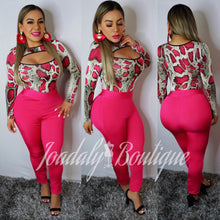 Load image into Gallery viewer, Sasey  Snake Bodysuit Pink
