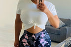TIE CROP TOP - WHITE