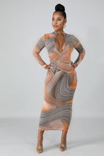 Load image into Gallery viewer, Marbled Midi Dress
