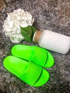 TRENDY NEON GREEN SANDALS