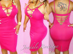 Joanna fushia long dress