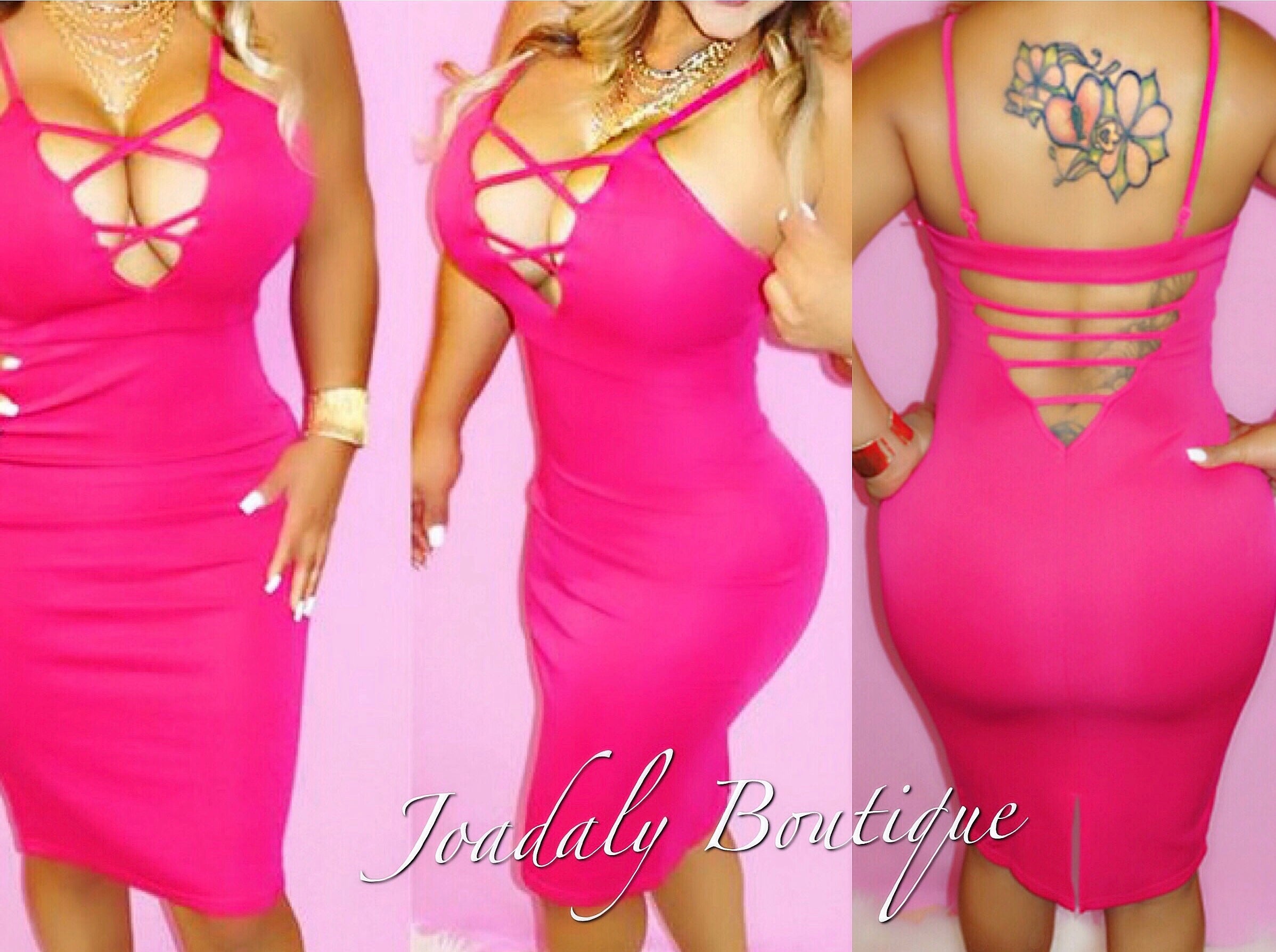 Joanna fushia long dress