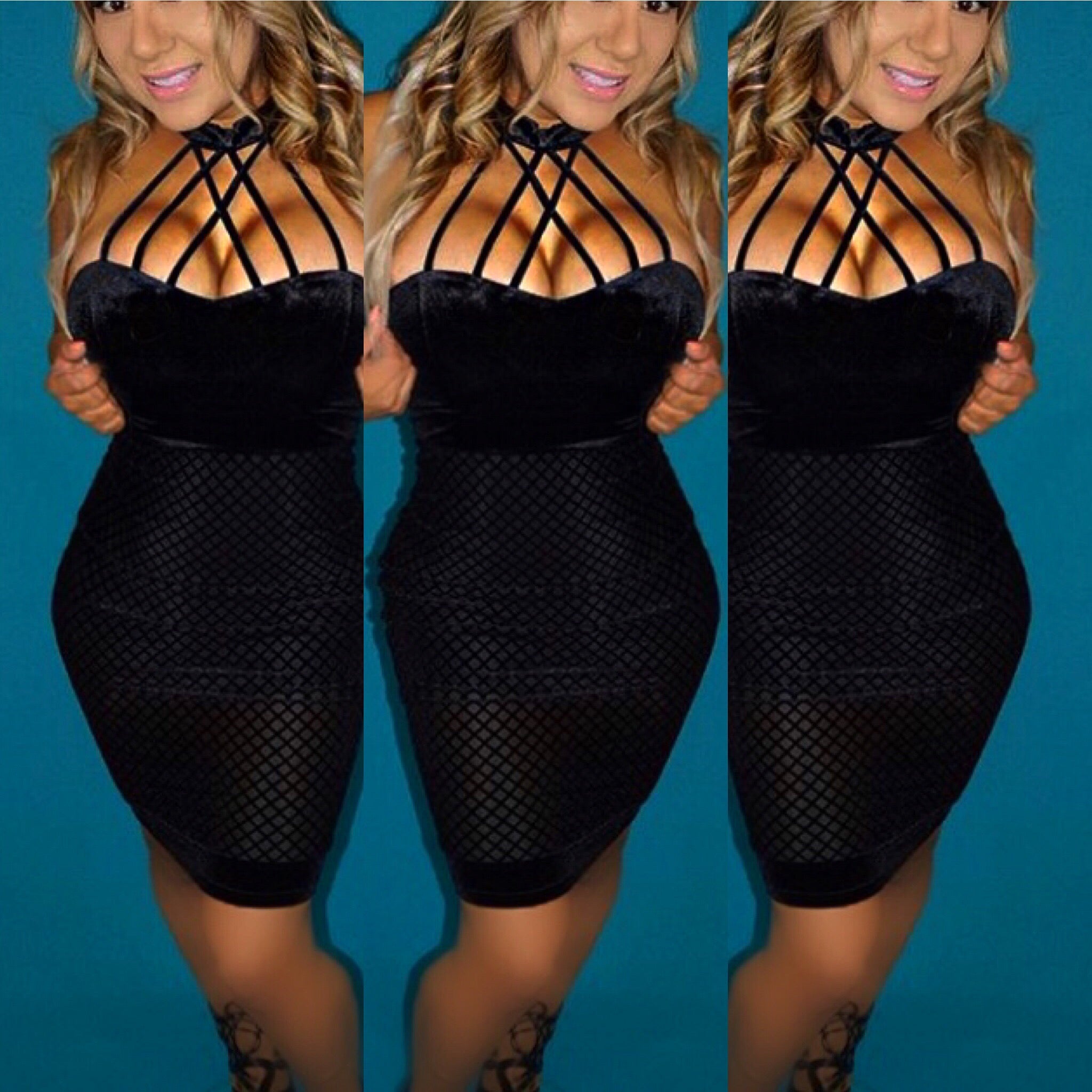 Choker Black Dress