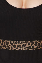 Black Leopard Bodysuit