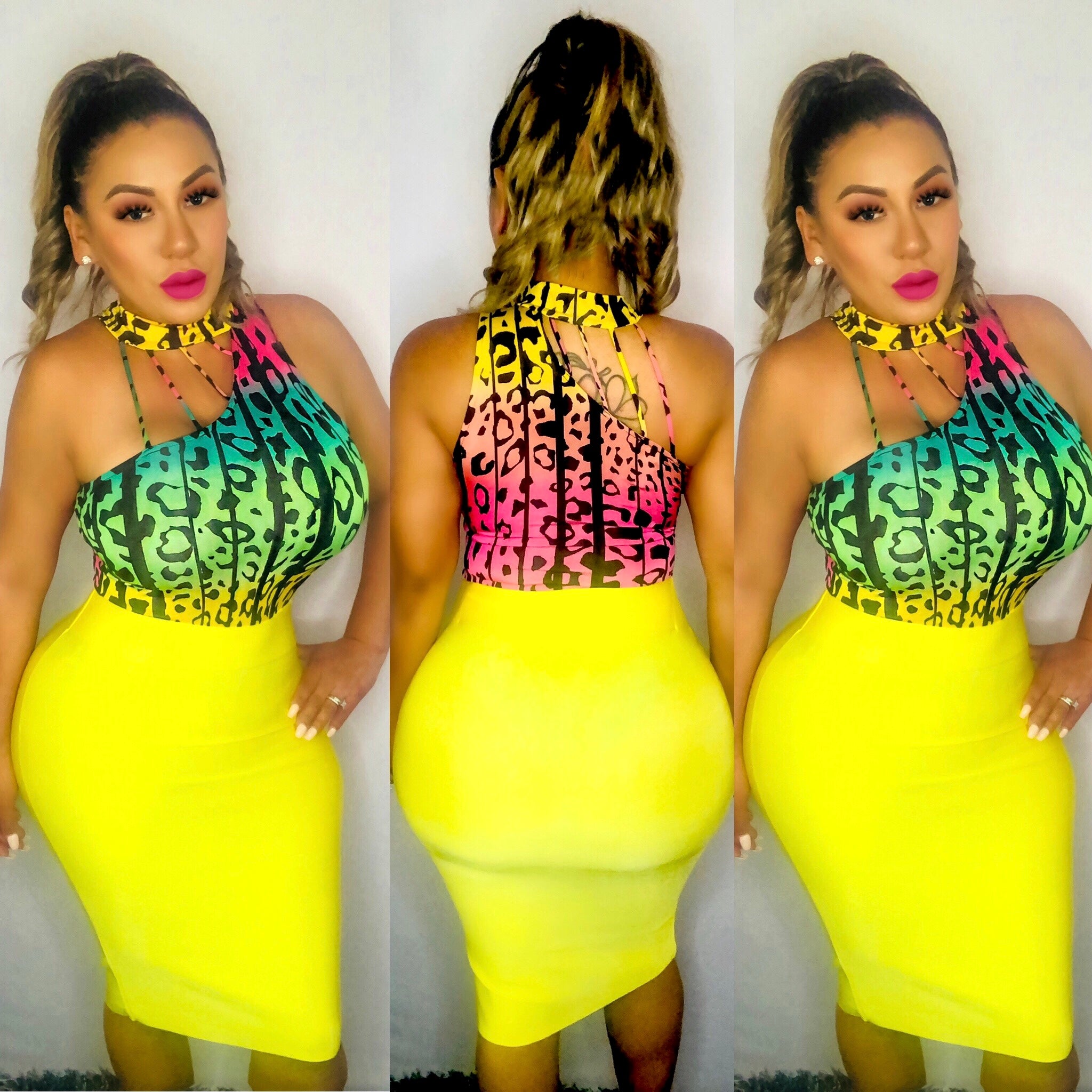 RAINBOW LEOPARD BODYSUIT
