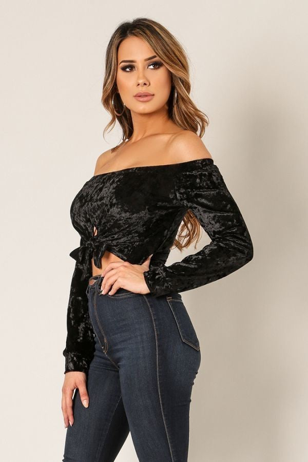 SUZZY VELVET CROP TOP