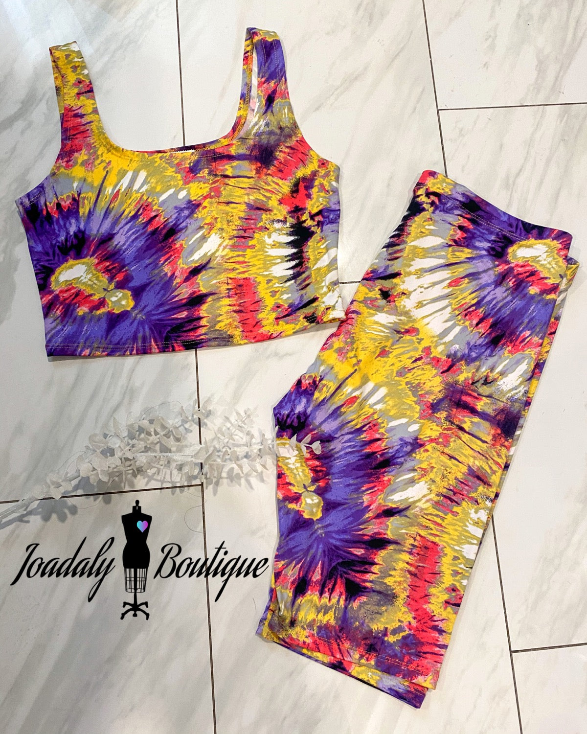 Travel Diva Set- Biker Shorts and Top