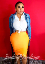 Load image into Gallery viewer, Acid Orange  Bandage Skirt
