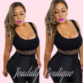 Black Leopard Bodysuit