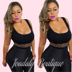 Black Leopard Bodysuit