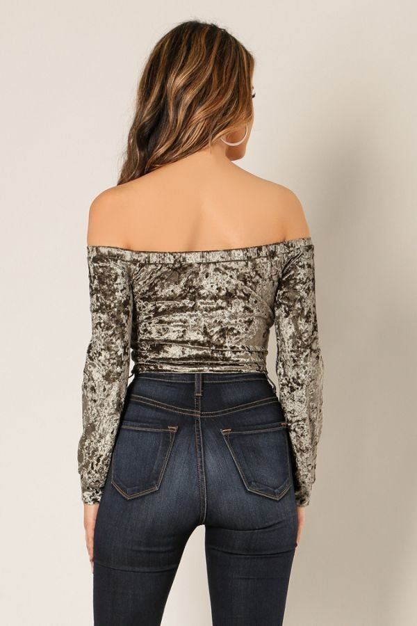 SUZZY VELVET CROP TOP