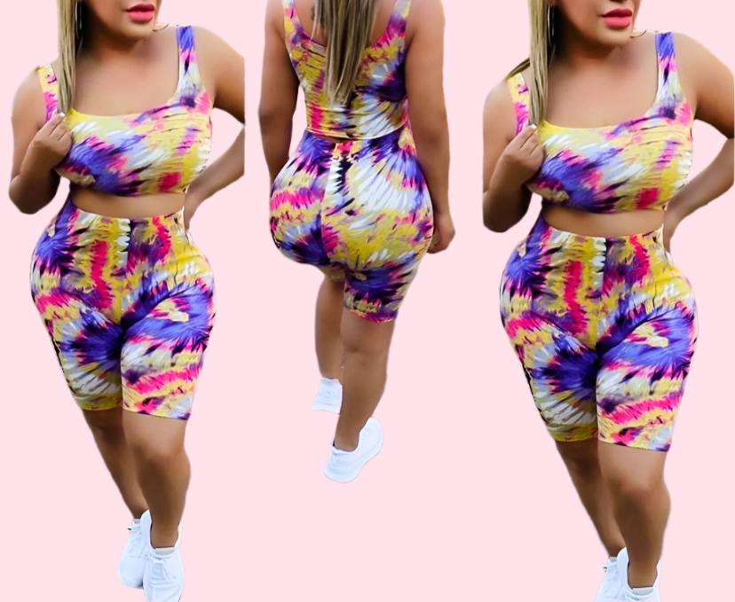 Travel Diva Set- Biker Shorts and Top