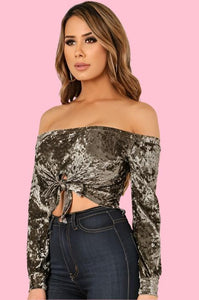 SUZZY VELVET CROP TOP