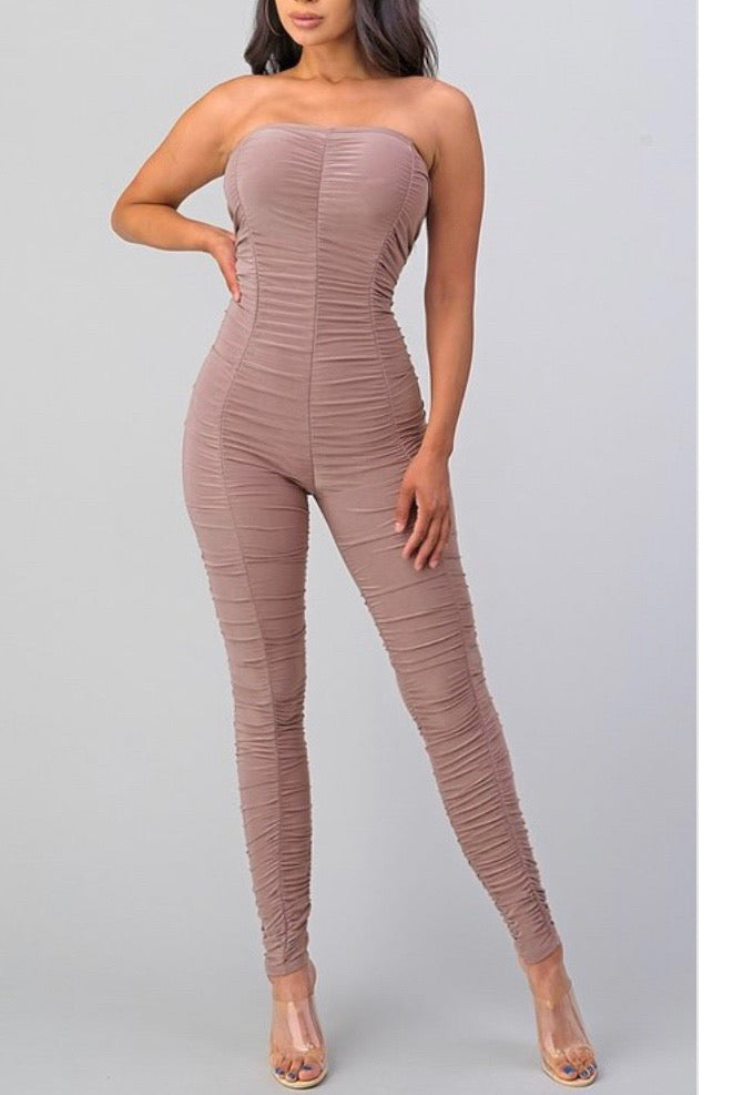 MAUVENINA  RUCHED JUMPSUIT