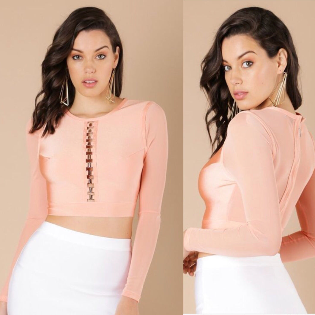 Coral Bandage Long Sleeve Top