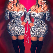 Load image into Gallery viewer, Leopard Print Long Sleeve Dress
