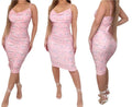 Satinal Midi Dress - Pink
