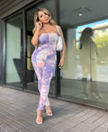 Tie Dye dress ruched Jumpsuit