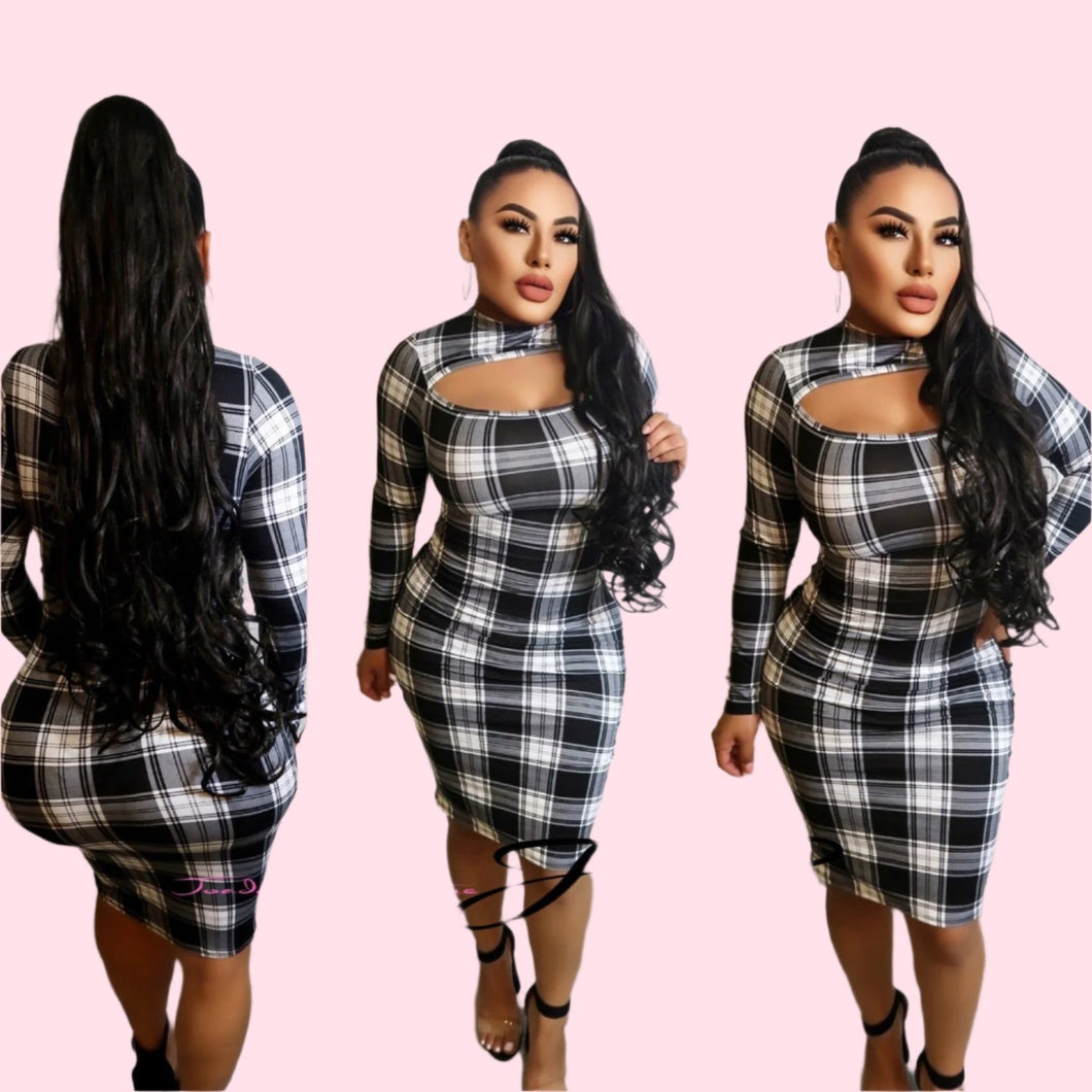 Lady Plaid Dress